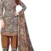 Polyster/Crepe fabric-Women’s Crepe Printed Unstitched Salwar Suit Material